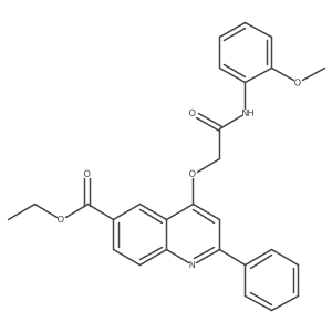 Ethyl 4-{2-[(2-methoxyphenyl)amino]-2-oxoethoxy}-2-phenylquinoline-6-carboxylate Structure