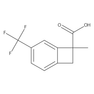 7-Methyl-4-(trifluoromethyl)bicyclo[4.2.0]octa-1,3,5-triene-7-carboxylic acid Structure