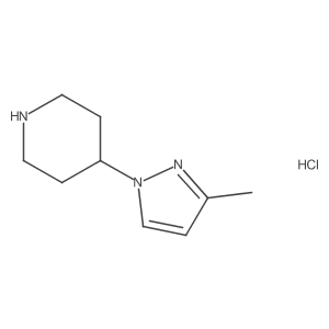 4-(3-methyl-1H-pyrazol-1-yl)piperidine hydrochloride结构式