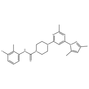 4-(6-(3,5-dimethyl-1H-pyrazol-1-yl)-2-methylpyrimidin-4-yl)-N-(3-fluoro-2-methylphenyl)piperazine-1-carboxamide Structure