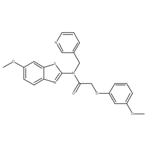 N-(6-methoxybenzo[d]thiazol-2-yl)-2-(3-methoxyphenoxy)-N-(pyridin-3-ylmethyl)acetamide Structure