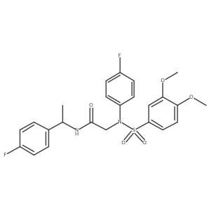 2-[[(3,4-Dimethoxyphenyl)sulfonyl](4-fluorophenyl)amino]-N-[1-(4-fluorophenyl)ethyl]acetamide结构式