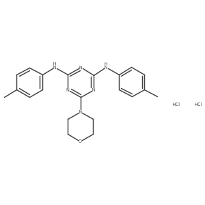 6-morpholino-N2,N4-di-p-tolyl-1,3,5-triazine-2,4-diamine dihydrochloride Structure