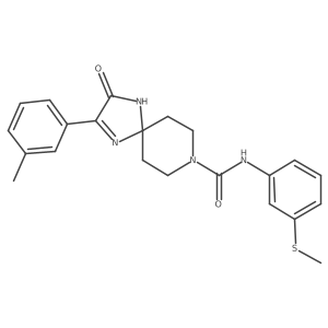 N-(3-(methylthio)phenyl)-3-oxo-2-(m-tolyl)-1,4,8-triazaspiro[4.5]dec-1-ene-8-carboxamide Structure