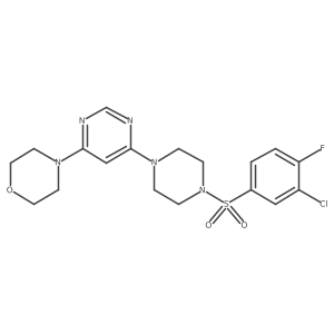 4-(6-(4-((3-Chloro-4-fluorophenyl)sulfonyl)piperazin-1-yl)pyrimidin-4-yl)morpholine结构式