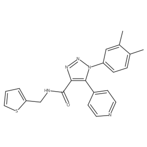 1-(3,4-dimethylphenyl)-5-(pyridin-4-yl)-N-[(thiophen-2-yl)methyl]-1H-1,2,3-triazole-4-carboxamide结构式