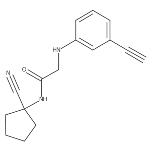 C#Cc1cccc(NCC(=O)NC2(C#N)CCCC2)c1结构式