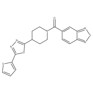 Benzo[c][1,2,5]thiadiazol-5-yl(4-(5-(furan-2-yl)-1,3,4-oxadiazol-2-yl)piperidin-1-yl)methanone Structure