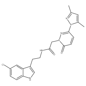 N-[2-(5-chloro-1H-indol-3-yl)ethyl]-2-[3-(3,5-dimethyl-1H-pyrazol-1-yl)-6-oxopyridazin-1(6H)-yl]acetamide结构式