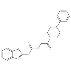 N-[(2Z)-1,3-benzothiazol-2(3H)-ylidene]-4-oxo-4-[4-(pyridin-2-yl)piperazin-1-yl]butanamide结构式