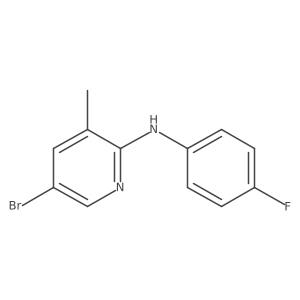 5-bromo-N-(4-fluorophenyl)-3-methylpyridin-2-amine结构式