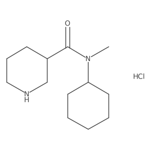 N-Cyclohexyl-N-methyl-3-piperidinecarboxamide hydrochloride结构式