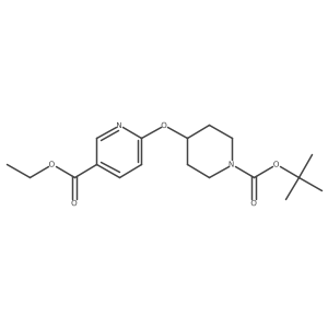 Ethyl 6-[[1-[(1,1-dimethylethoxy)carbonyl]-4-piperidinyl]oxy]-3-pyridinecarboxylate Structure