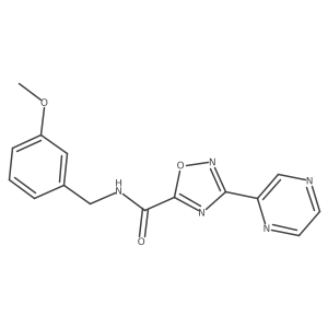 N-(3-methoxybenzyl)-3-(pyrazin-2-yl)-1,2,4-oxadiazole-5-carboxamide Structure