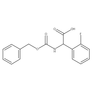 N-(Z)-Benzyloxycarbonyl-2-fluorophenylglycine结构式