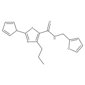 N-(furan-2-ylmethyl)-4-propyl-2-(1H-pyrrol-1-yl)-1,3-thiazole-5-carboxamide Structure