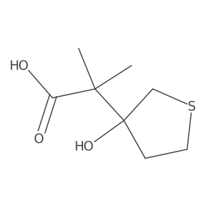 2-(3-Hydroxytetrahydrothiophen-3-yl)-2-methylpropanoic acid Structure