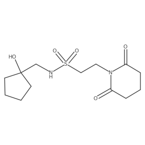 2-(2,6-dioxopiperidin-1-yl)-N-((1-hydroxycyclopentyl)methyl)ethanesulfonamide Structure