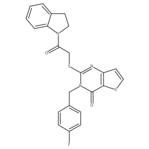 2-{[2-(2,3-dihydro-1H-indol-1-yl)-2-oxoethyl]sulfanyl}-3-(4-fluorobenzyl)thieno[3,2-d]pyrimidin-4(3H)-one Structure