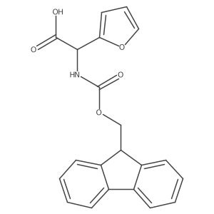 (S)-2-((((9H-Fluoren-9-yl)methoxy)carbonyl)amino)-2-(furan-2-yl)acetic acid结构式