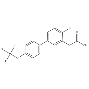 2-[2-Chloro-5-[4-(trifluoromethoxy)phenyl]phenyl]acetic acid Structure