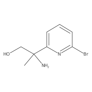 2-Amino-2-(6-bromo-pyridin-2-yl)-propan-1-ol Structure