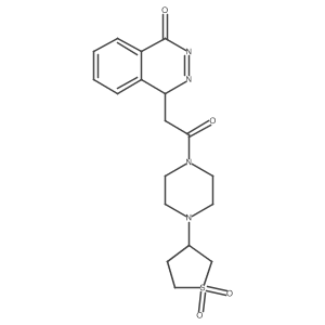 4-[2-[4-(1,1-dioxothiolan-3-yl)piperazin-1-yl]-2-oxoethyl]-4H-phthalazin-1-one结构式