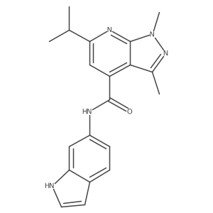 N-(1H-indol-6-yl)-1,3-dimethyl-6-(propan-2-yl)-1H-pyrazolo[3,4-b]pyridine-4-carboxamide Structure