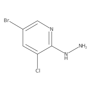 5-Bromo-3-chloro-2-hydrazinylpyridine结构式