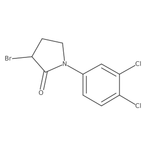 3-Bromo-1-(3,4-dichlorophenyl)pyrrolidin-2-one结构式
