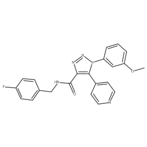 N-(4-fluorobenzyl)-1-(3-methoxyphenyl)-5-(pyridin-4-yl)-1H-1,2,3-triazole-4-carboxamide Structure