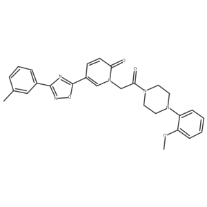 1-{2-[4-(2-methoxyphenyl)piperazin-1-yl]-2-oxoethyl}-5-[3-(3-methylphenyl)-1,2,4-oxadiazol-5-yl]pyridin-2(1H)-one Structure