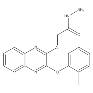 Acetic acid, 2-[[3-(2-methylphenoxy)-2-quinoxalinyl]thio]-, hydrazide结构式