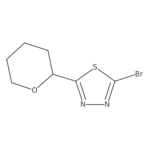 2-Bromo-5-(oxan-2-yl)-1,3,4-thiadiazole Structure
