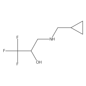 3-((Cyclopropylmethyl)amino)-1,1,1-trifluoropropan-2-ol结构式