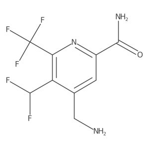 4-(Aminomethyl)-5-(difluoromethyl)-6-(trifluoromethyl)picolinamide结构式