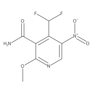 4-(Difluoromethyl)-2-methoxy-5-nitronicotinamide结构式