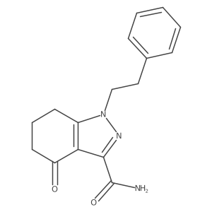 1H-Indazole-3-carboxamide, 4,5,6,7-tetrahydro-4-oxo-1-(2-phenylethyl)-结构式