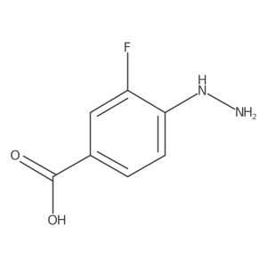 3-Fluoro-4-hydrazinylbenzoic acid结构式