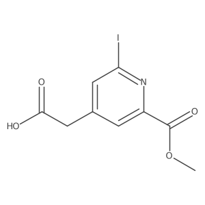 [2-Iodo-6-(methoxycarbonyl)pyridin-4-YL]acetic acid Structure