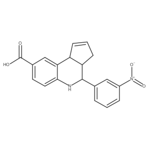 (3aR,9bS)-4-(3-nitrophenyl)-3a,4,5,9b-tetrahydro-3H-cyclopenta[c]quinoline-8-carboxylic acid结构式