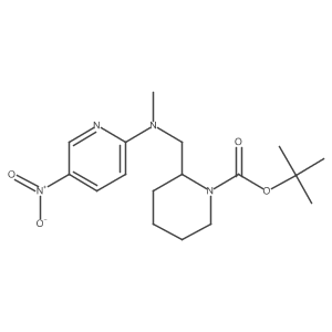 tert-Butyl 2-((methyl(5-nitropyridin-2-yl)amino)methyl)piperidine-1-carboxylate Structure