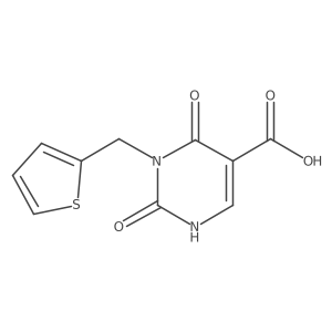 2,4-Dioxo-3-(thiophen-2-ylmethyl)-1,2,3,4-tetrahydropyrimidine-5-carboxylic acid Structure