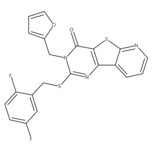 2-((2,5-difluorobenzyl)thio)-3-(furan-2-ylmethyl)pyrido[3',2':4,5]thieno[3,2-d]pyrimidin-4(3H)-one结构式