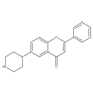 6-(Piperazin-1-yl)-2-(pyridin-3-yl)-4H-chromen-4-one Structure