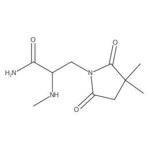3-(3,3-Dimethyl-2,5-dioxopyrrolidin-1-yl)-2-(methylamino)propanamide结构式