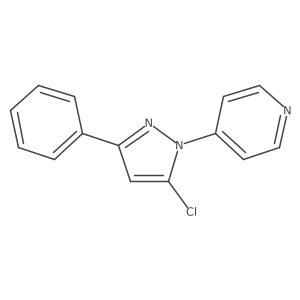 4-(5-Chloro-3-phenyl-1H-pyrazol-1-yl)pyridine结构式