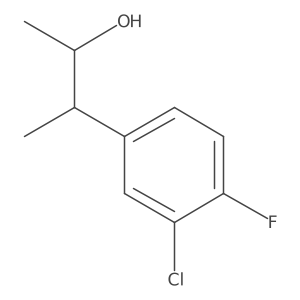 3-(3-Chloro-4-fluorophenyl)butan-2-ol结构式