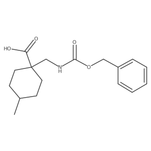 1-({[(Benzyloxy)carbonyl]amino}methyl)-4-methylcyclohexane-1-carboxylic acid结构式