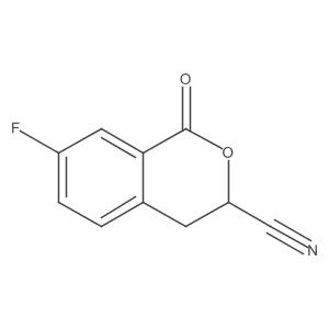 7-Fluoro-1-oxo-3,4-dihydro-1H-2-benzopyran-3-carbonitrile Structure